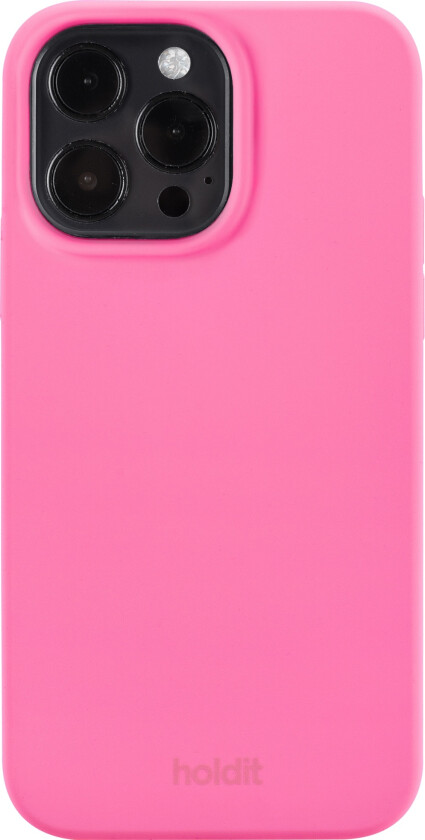 Holdit iPhone 14 Pro Soft Touch Silikon Deksel - Bright Pink