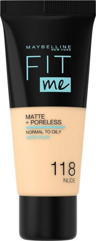 New York Fit Me Matte + Poreless Foundation 118 Nude 30ml