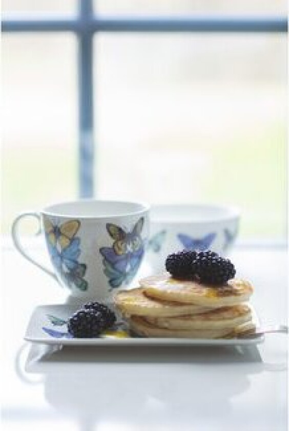 Asjett/serveringsfat med håndtegnet motiv Sommerfugl 1-pk