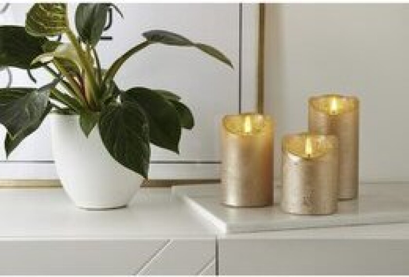 LED Kubbelys Flamme Rustic