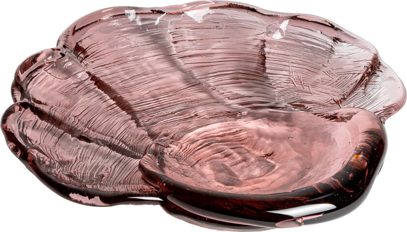 Venusmussla kunstglass fat 30 x 33 cm Rosa