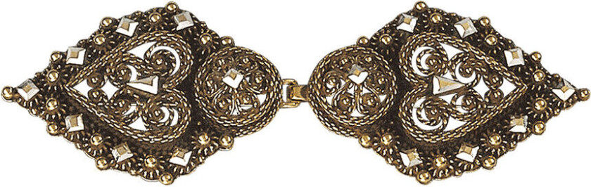 Cape/jakkespenne Telemark i 830 antikkforgylt sølv