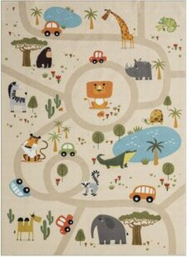 Matte med barnemotiv Play Animals