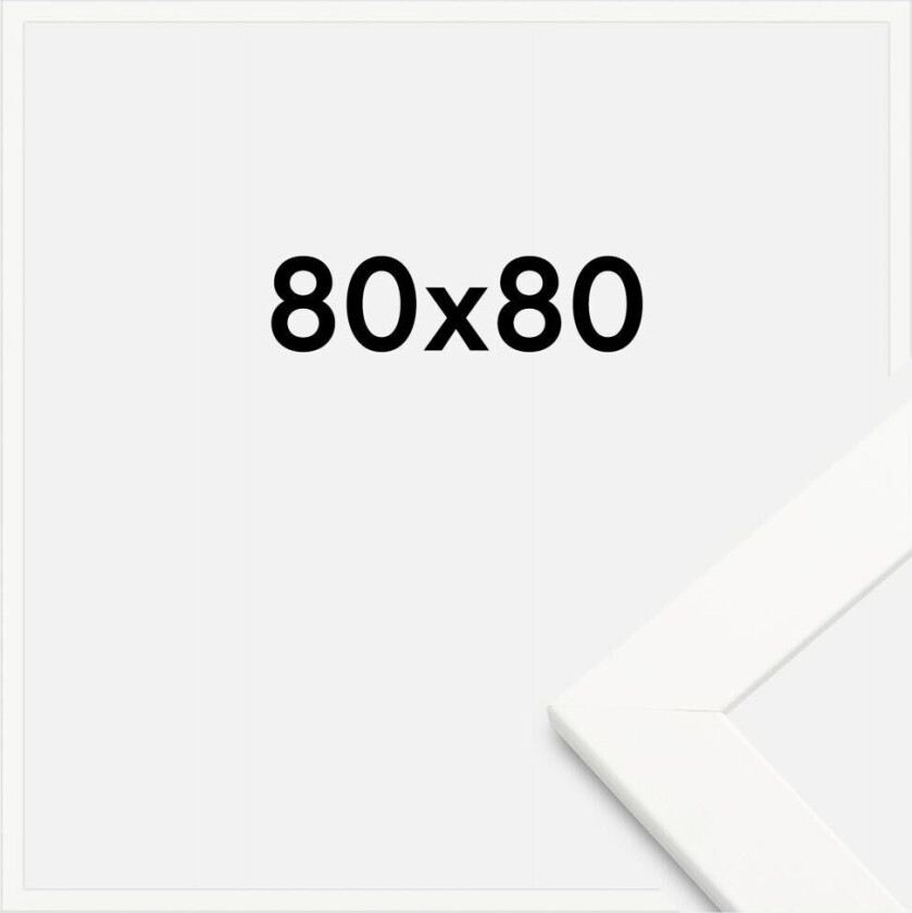 Ramme Trendline Akrylglass Hvit 80x80 Cm