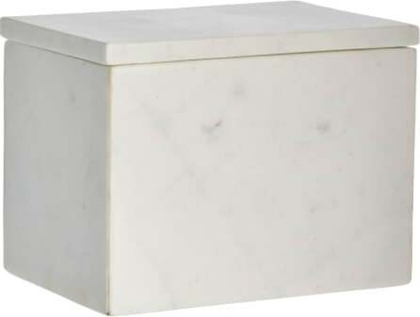 Ellia oppbevaringsboks marmor 16,5 x 11,5 cm White