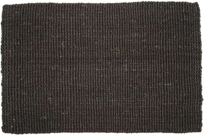 Jute dørmatte svart 60x90 cm