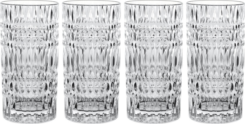 Bilde av Ethno longdrinkglass 43,4 cl 4-pakning Klar