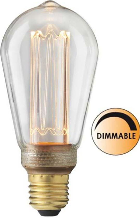Laser filament LED E27 dimbar 6,4 cm, E27