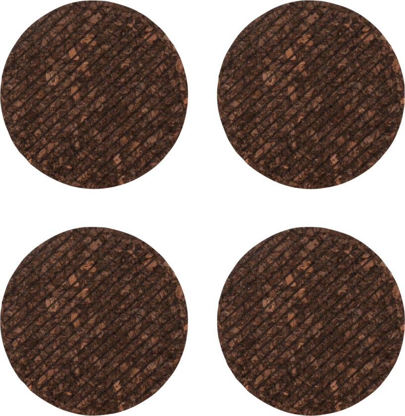 Bilde av Dante glasunderlägg i kork 4-pack Brun