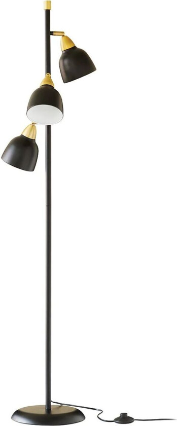 Urban Triple gulvlampe Matt real black