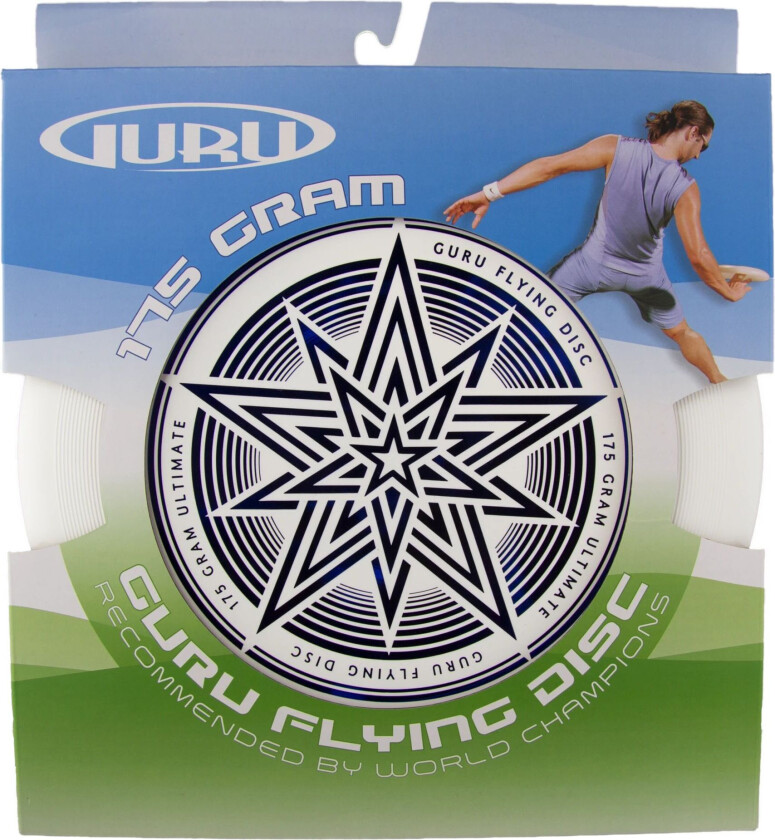 GURU SPORT 175 Gram Flying Disc, frisbee White