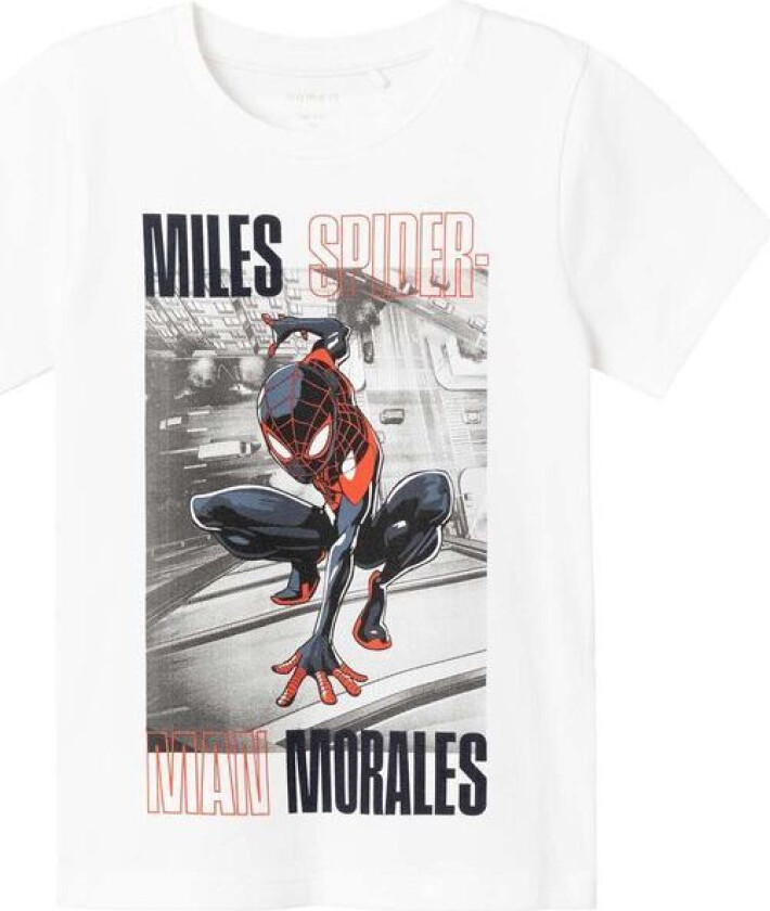 Name It Mcken Spiderman T-Skjorte Til Småbarn, Bright White