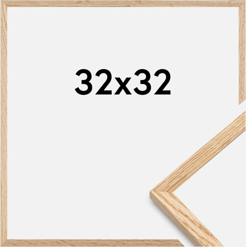 Ramme Tynn Eik Akrylglass 32x32 Cm