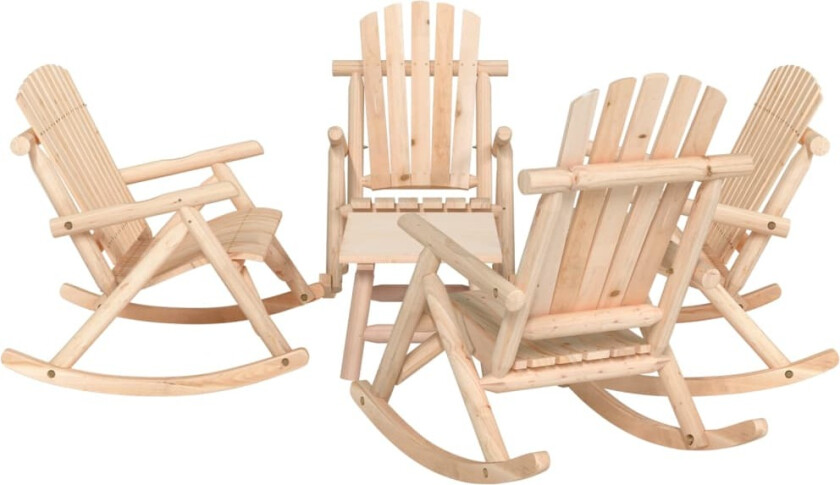 Hagemøbelsett 5 deler heltre gran