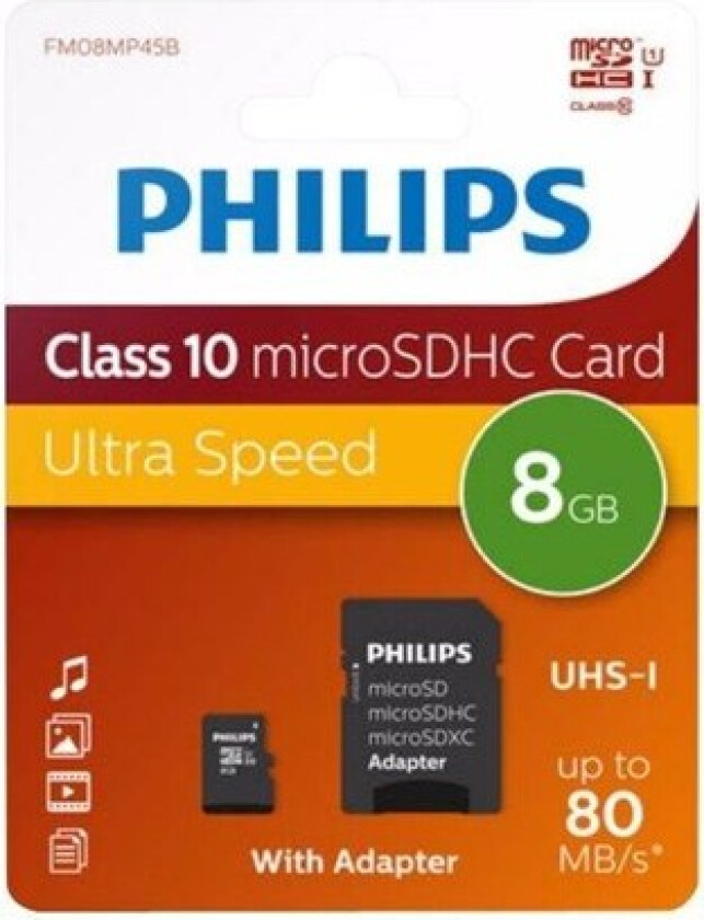 FM08MP45B - flash memory card - 8 GB - microSDHC UHS-I
