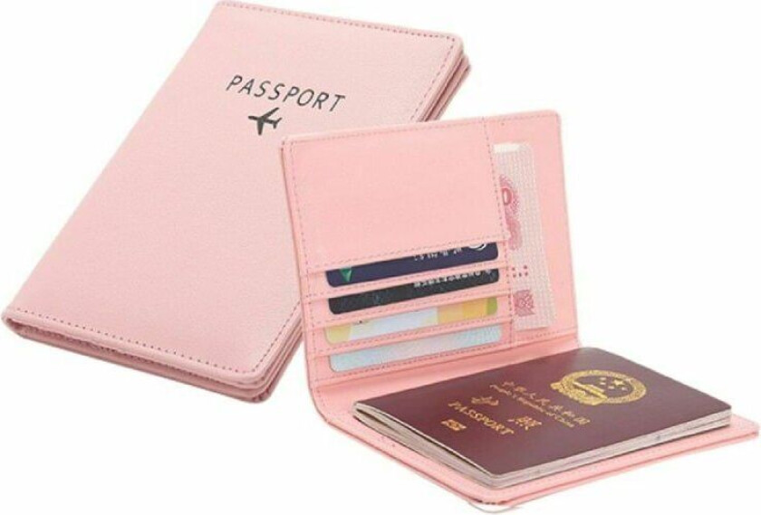 Bilde av Passholder i PU skinn, Rosa