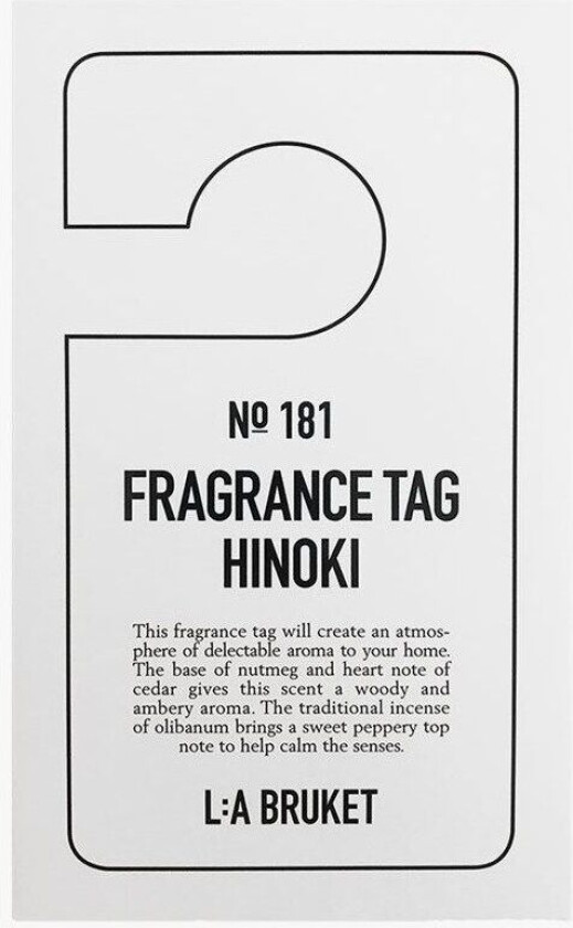 L:a Bruket 181 Fragrance Tag Hinoki