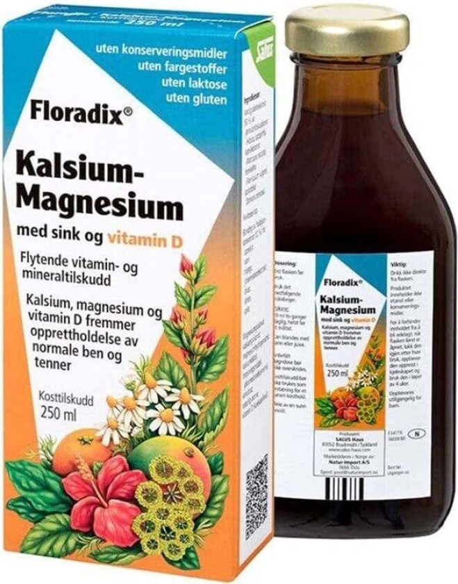 Floradix Mineraltilskudd Kalsium-Magnesium 250ml