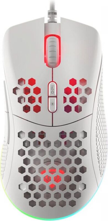 Krypton 555 Ultralight Rgb Gaming Mus - Hvit