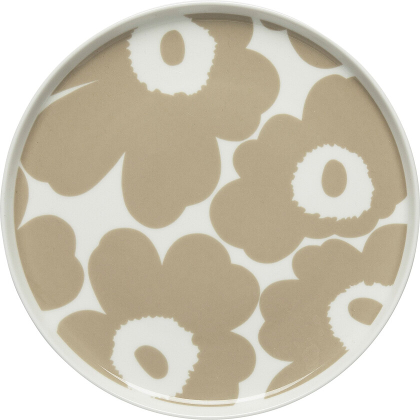 Unikko tallerken beige-hvit Ø20 cm