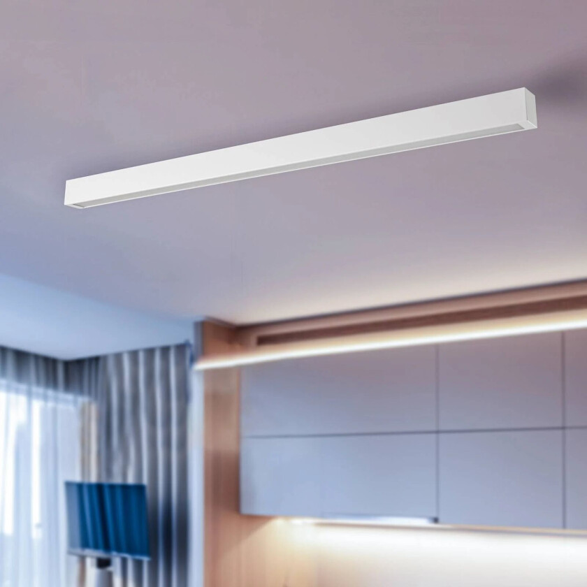 Taklampe Straight hvit 122 cm