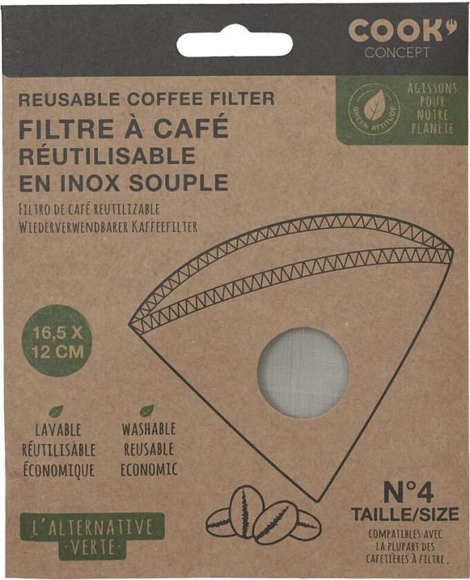 Gjenbrukbart Kaffefilter - Rustfritt Stål