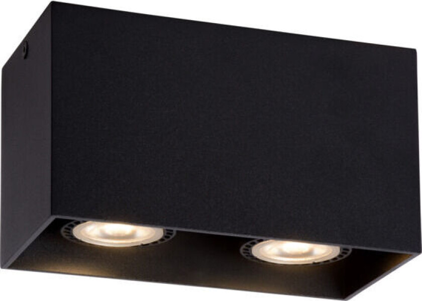 Bodi Taklampe Firkantet 2xGU10 Sort - 91818