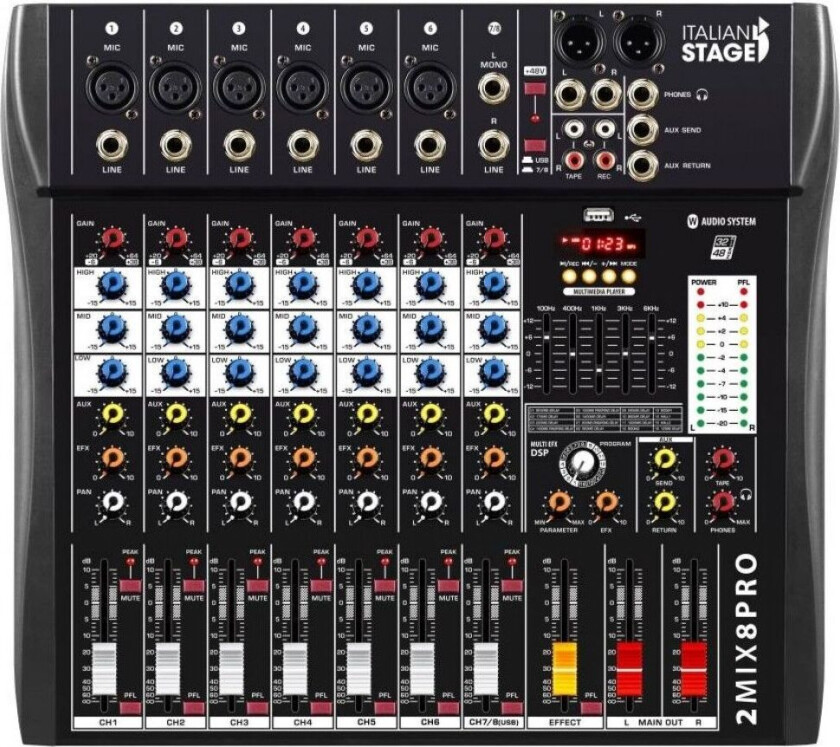 2mix8pro Analog Mikser 8-Kanaler