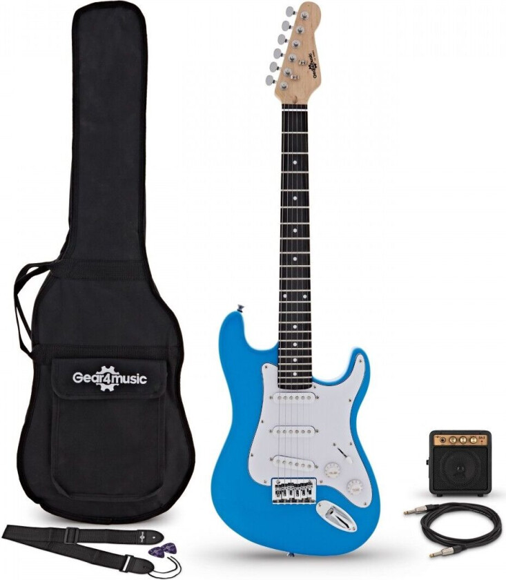 Gear4Music 3/4 LA Elektrisk Gitar + Miniforsterker Blå