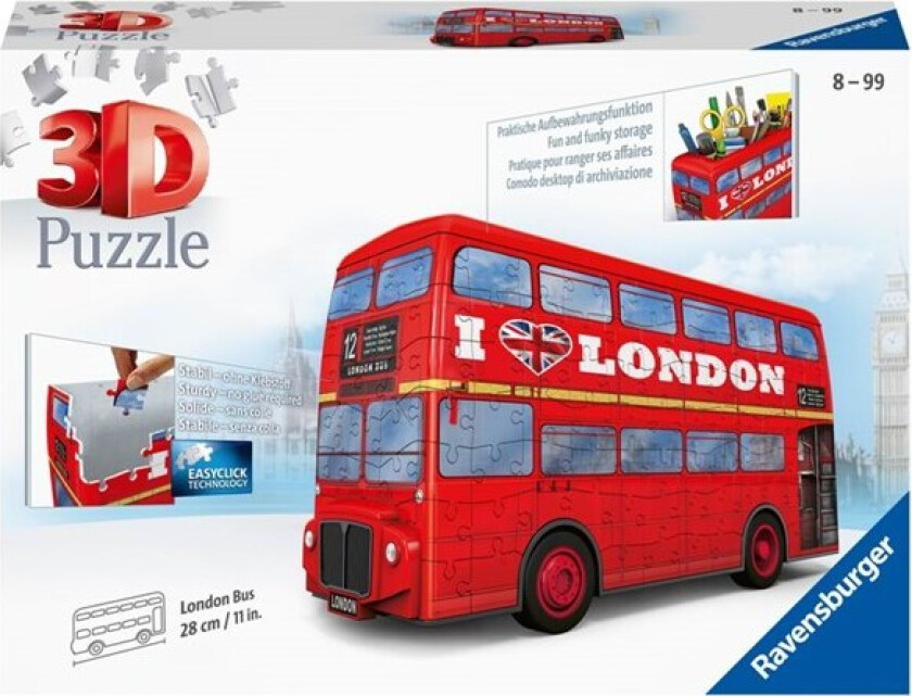 Puslespill 216 3D London Bus