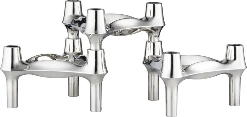 Nagel BMF lysestake 3-pakning Krom