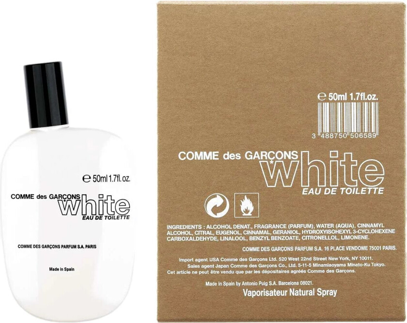 Comme Des Garcons Parfums White Edt Parfyme Hvit unisex