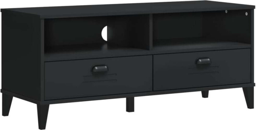 TV-benk VIKEN svart heltre furu