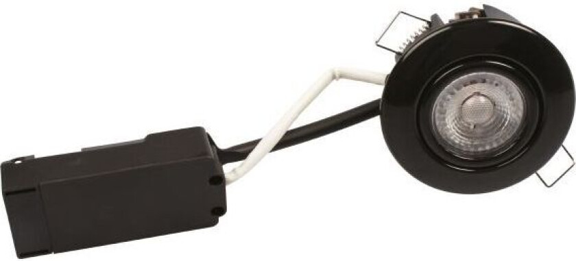 Luna LP Downlight utendørs, 2700 K, 6,2 W Svart