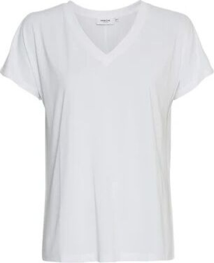 Fenya Modal V Neck Tee - Optical Snow L/XL