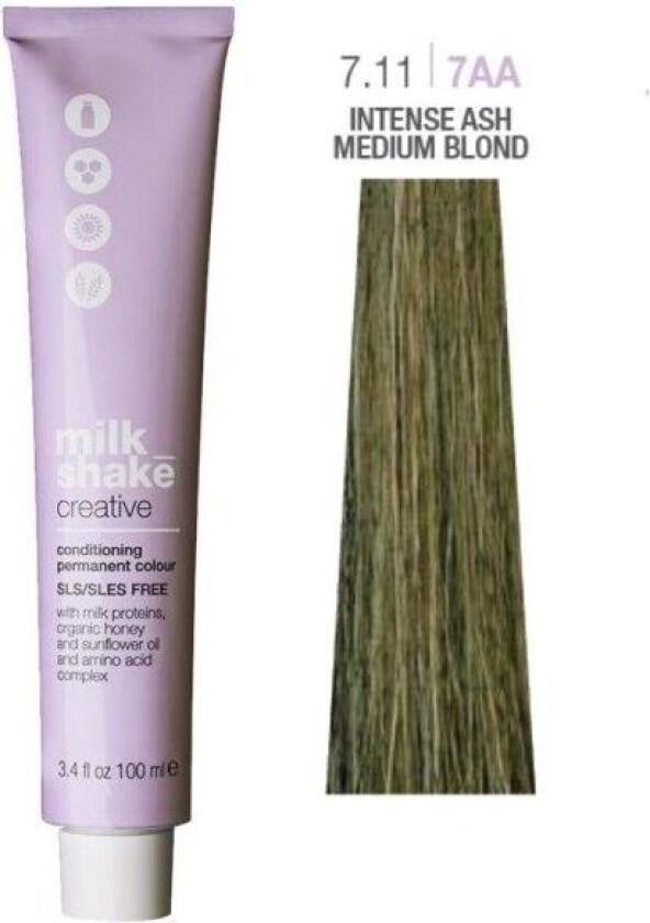 Milk_Shake Milk Shake Creative Conditioning Permanent Colour 7.11-7AA Intense Ash Medium Blond 100 ml