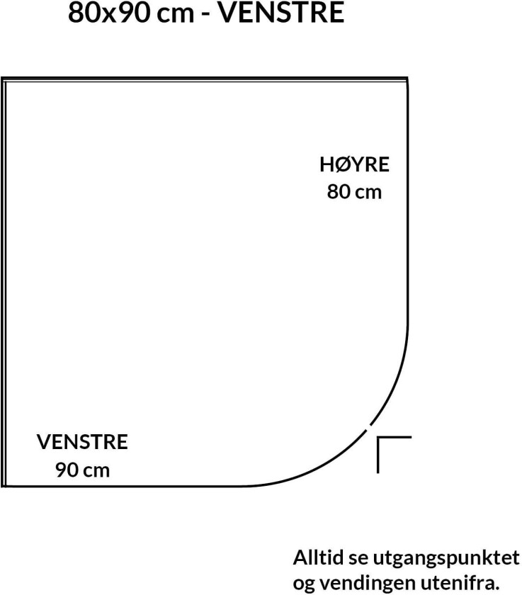 VikingBad Mats Dusjhjørne Leddet - Krom