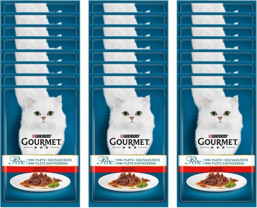 Gourmet Perle Mini Fillets i Saus Okse 26x85 g