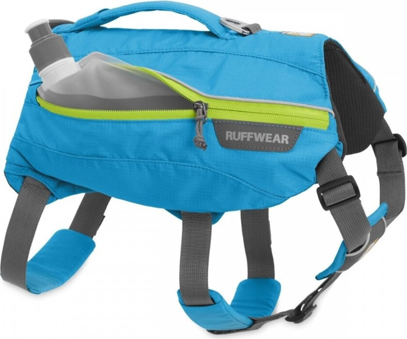 RuffWear Singletrak Kløv med Vannflasker Blå (M)