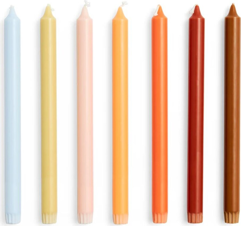 Gradient Candle lys 7-pakning Rainbow