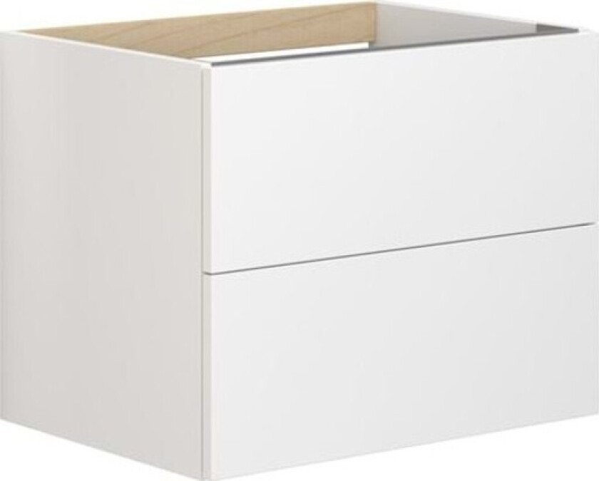 Inzo Servantskap m/2 skuffer - Hvit Høyglans