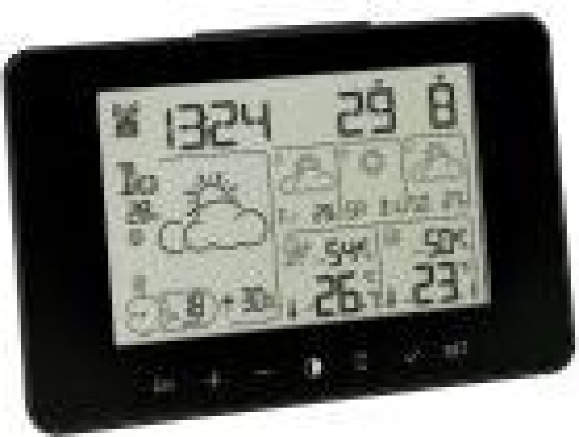 TFA-Dostmann Meteotime Primo, Sort, Inne hygrometer, Inne Termometer, Utendørs Fuktighetsmåler, Utendørs Barometer, Hygrometer, Termometer, Hygromete