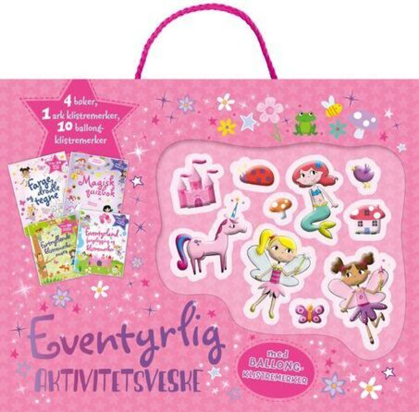 Eventyrlig aktivitetsveske. Med ballongklistremerker