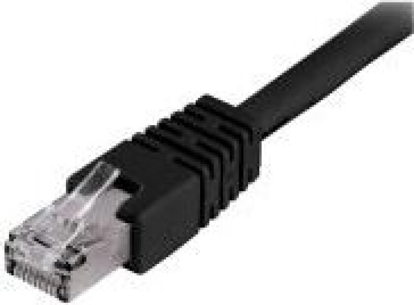 Bilde av STP-625S - Koblingskabel - RJ-45 (hann) til RJ-45 (hann) - 25 m - foliebelagt uskjermet tvinnet kabelpar (F/UTP) - CAT 6 - formstøpt - svart