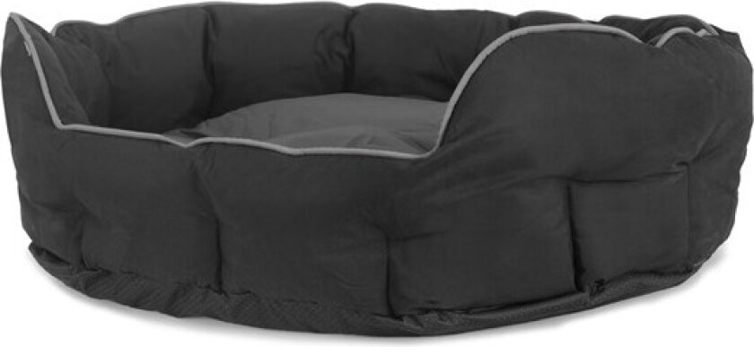 Buddy oval seng svart S