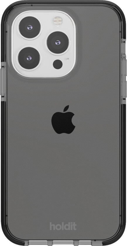 Holdit iPhone 15 Pro Seethru Deksel - Black