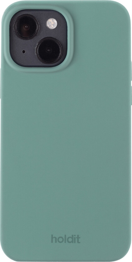 Holdit iPhone 15 Soft Touch Silikon Deksel - Moss Green