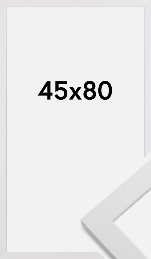 Ramme White Wood Akrylglass 45x80 Cm