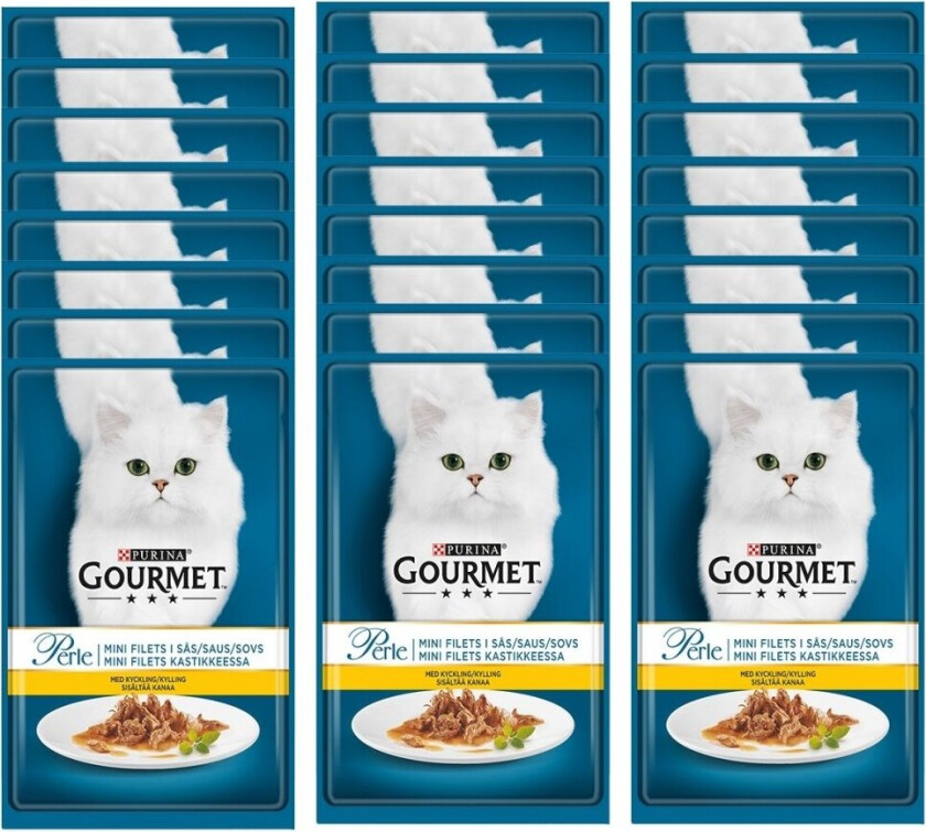 GourmetPerle Mini Fillets i Saus Kylling 24x85 g