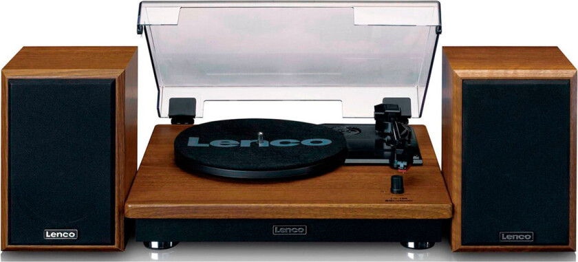 Turntable with BT and 2 external speakers - Brun